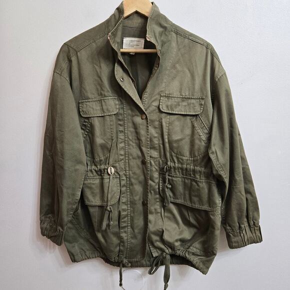 Current/Elliott Revolve Twill Leisure Parka Recruiter Green XS 0 Utility Jacket - Picture 2 of 12